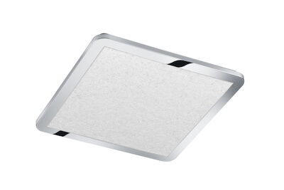 Trio Cesar LED plafondi 60x60 cm kromi